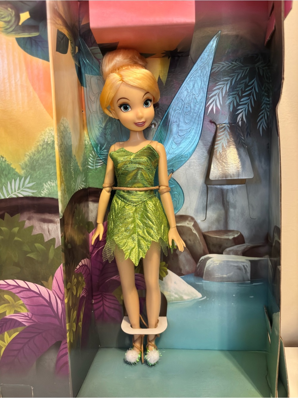 Disney Tinker Bell Doll with Green Dress and Blue Wings